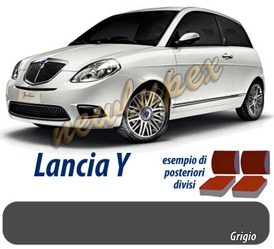 COPRISEDILI AUTO LANCIA Y YPSILON FODERE SPECIFICHE COPRI SEDILI GRIGIO  CHIARO